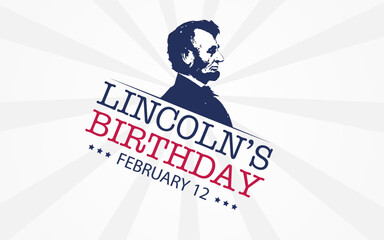 Abraham Lincolns Birthday vector stock image, editable background of lincolns birthday, happy lincolns birthday