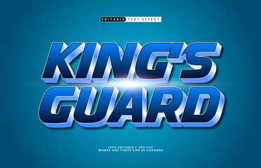 king's guard editable text effect with a knight and hero text style