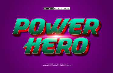 power hero editable text effect with a knight and hero text style
