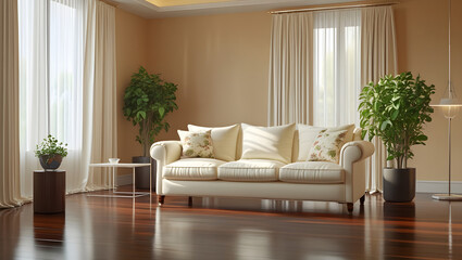living room with a sofa