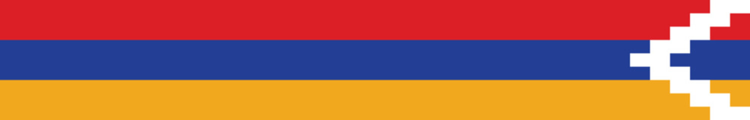 Artsakh long banner flag digital vector illustration
