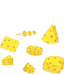 Cheese vector illustration pack
