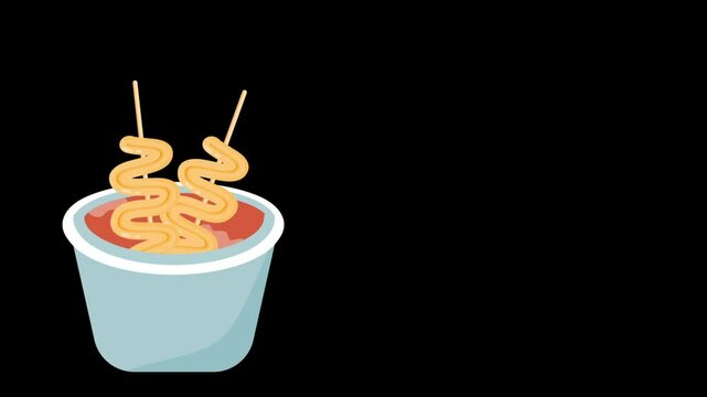 Korean street food stall, Odeng (fish-cake skewers) animation