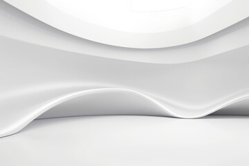 Obraz premium White Curved Lightwell with Open Copy Space
