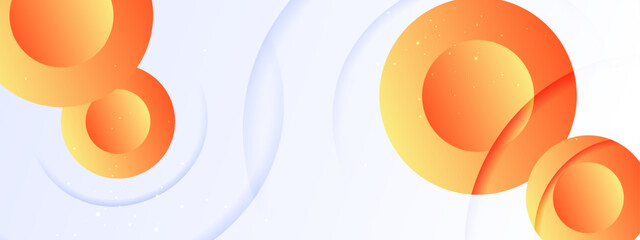 white and orange gradient geometric background with circular shapes suitable for digital business design, website templates, and modern presentations