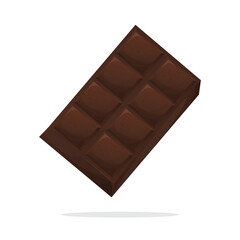 Chocolate milk bar vector illustration art in cartoon 2d style with simple shape. Perfect for food design asset 