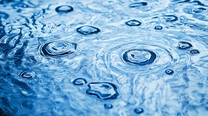 A body of water with many small ripples and drops of water