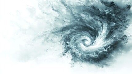Fototapeta premium A swirling vortex of clouds and water, showcasing the force and beauty of nature. Ideal for illustrating weather patterns or the power of storms in a stunning visual format.