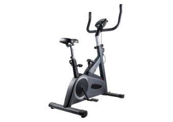 stationary exercise horizontal bike isolated on a transparent or white background