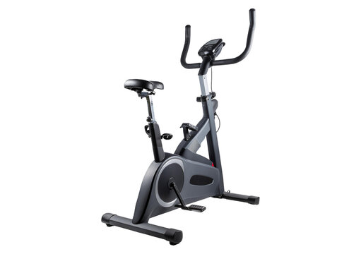stationary exercise horizontal bike isolated on a transparent or white background