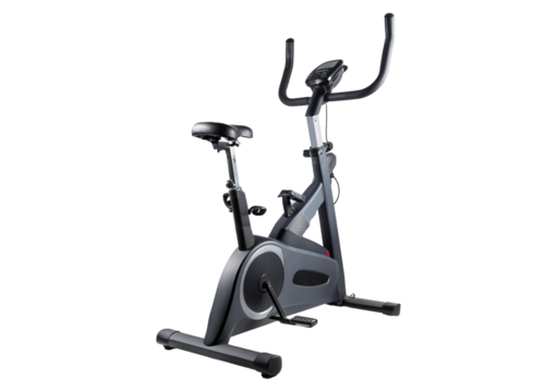 stationary exercise horizontal bike isolated on a transparent or white background