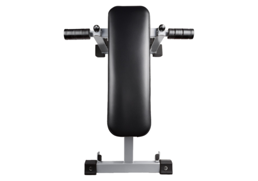 Top view of abdominal gym bench isolated isolated on a transparent or white background