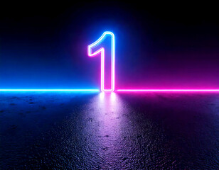 Generated image, 1 pink and blue neon lights.