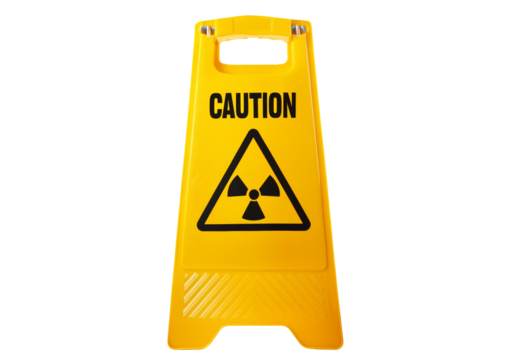 Caution warning sign Isolated on Transparent or White Background.