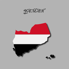 Obraz premium Yamen country map vectors illustration