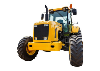 Collection Yellow heavy wheeled tractor 3D isolated on a transparent or white background