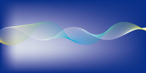 Blue abstract line background banner vector image design