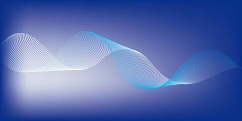 Blue abstract line background banner vector image design