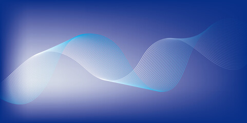 Blue abstract line background banner vector image design