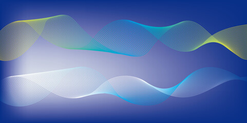 Blue abstract line background banner vector image design