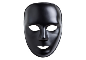 Black leather mask Isolated on Transparent or White Background.