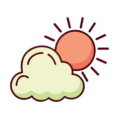 Sun and Cloud Icon