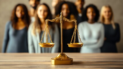 Justice scales symbolizing equality and fairness.