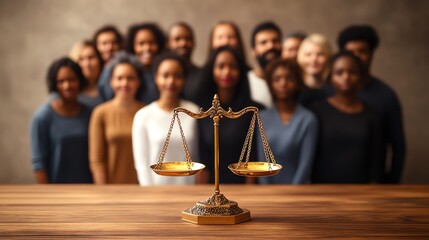 Justice scales representing equality and fairness.