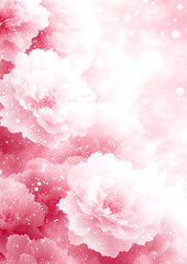 Fototapeta premium A beautiful pink and white flower arrangement with a white background. The flowers are arranged in a way that they complement each other, creating a harmonious and elegant look