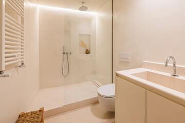 Modern minimalist bathroom with sleek design elements