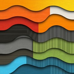 Abstract Wavy Background  Colorful Layered Texture Design
