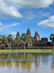 Fototapeta premium Angkor Archaeological Park, Siem Reap, Cambodia. Angkor Wat in the background