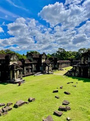 Angkor Archaeological Park, Siem Reap, Cambodia. Angkor Wat Park Territory, Old Temple