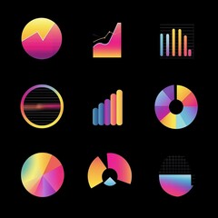 グラフのアイコン素材