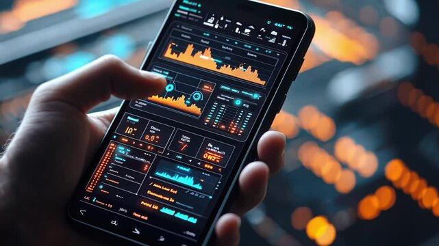 A mobile app interface displaying real-time social media analytics, showing how big data powers personalized advertising and engagement strategies.
