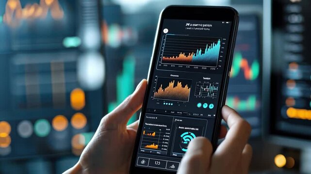 A mobile app interface displaying real-time social media analytics, showing how big data powers personalized advertising and engagement strategies.