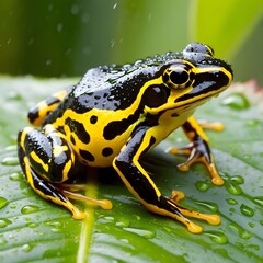Fototapeta premium Bold and Beautiful: Close-Up of the Southern Corroboree Frog’s Remarkable Features