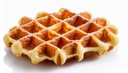 Waffles isolated on white. Belgian waffle isolated on white background. 