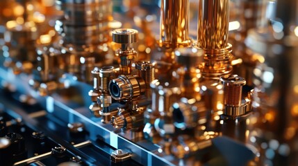 A medium closeup of a microfluidic system interface displaying the delicate integration of valves and pumps. The components are connected by thin tubes as digital readouts indicate