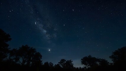 Fototapeta premium night sky with clouds and stars