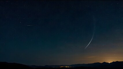 Fototapeta premium night sky with clouds and stars