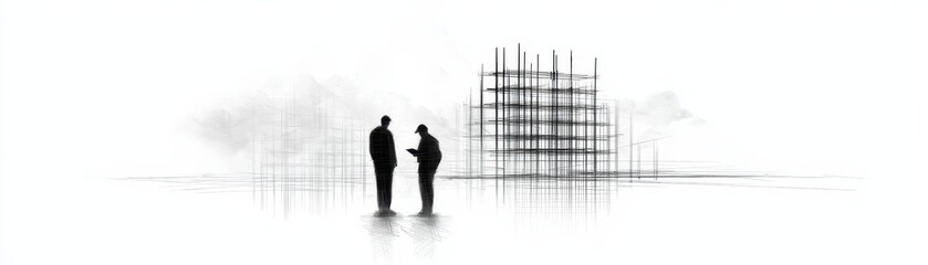 Urban exploration, man discovering architectural details of a city building