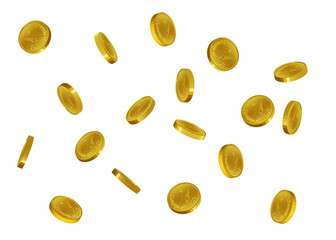 大量に降ってくるコイン