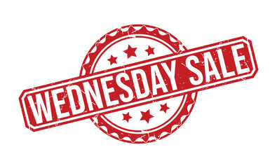 WEDNESDAY SALE rubber stamp on white background. WEDNESDAY SALE Stamp.