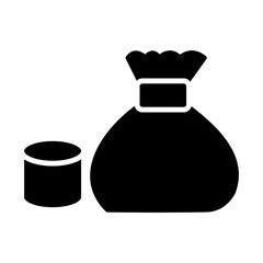 Simple Money Glyph Icon – Minimalist Financial Symbol