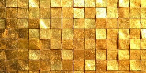 Gold wall with gold squares