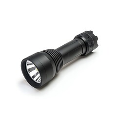 LED flashlight isolated on white background