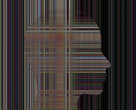 Mysterious Glitch head illustration