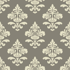 Fototapeta premium Hand drawing illustration vector Seamless floral damask pattern design.
