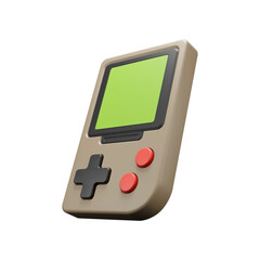 3D rendered illustration of game boy